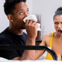 Gorgeous chocolate babe Tina Fire fucks her panty sniffer