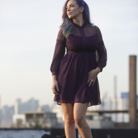 Jelena Jensen flashes her Cunt on the Roof