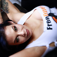 Ryder Skye gets creative with her FreeOnes Tshirt