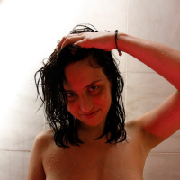 Jade Baker seductively taking a hot shower