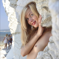Hot teen Sweet Lilya strips off bikini in chalk hills