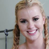Latina teen Jessie Rogers gets shagged and jizzed over her smiley face