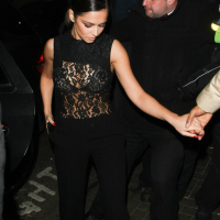 Cheryl Cole see through to bra outside the Rose Club in London