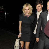 Pixie Lott flashing her panties outside the Rose Club in London