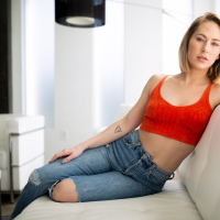 Amazing girl Carter Cruise gets naked and unveils her sexy figure