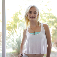 Solo masturbating action features blonde teen babe Maddy Rose