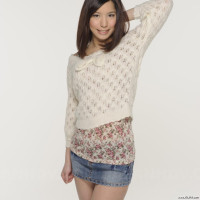Kurara Makise looks so hot in a white sweater and a very short skirt