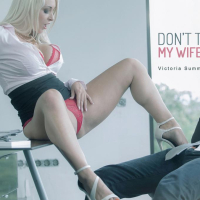 Blonde secretary Victoria Summers seducing office sex in long black skirt