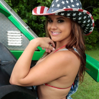 Busty teens Dillion Carter and Maria Jade celebrate the fourth of July in style