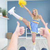 Wild cock hungry cheerleader Madison Summers gets fucked and creampied