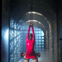 Annette Schwarz in latex bound and fucked in dungeon