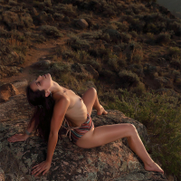 Gorgeous brunette model Elena Generi revaling her exquisite naked body