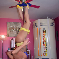 Salina Ford shows off some new tricks on her pole