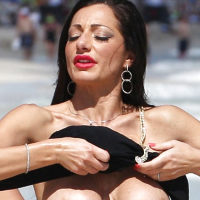 Priscilla Salerno spotted topless in Miami