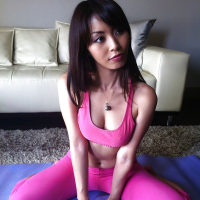Flexy asian hottie Marica Hase uncovering her perky tits and trimmed pussy