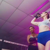 Nasty Ariel Carmine having lesbian fun with Lilly Bell in boxing ring