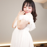 Brunette japanese girl Sana Minami peels off sexy white dress