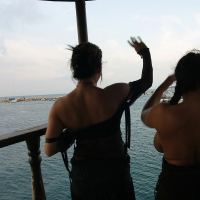 Aneta Buena flashing her big Boobs to Yachtsman