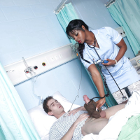 Ebony MILF in nurse uniform Jasmine Webb gets fucked by a monstrous cock