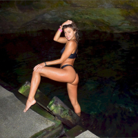 Pretty girl Melena Maria Rya loves swimming at night