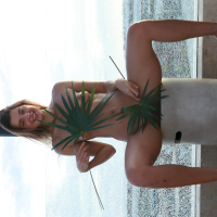 Pretty girl Melena Maria Rya loves posing completely naked outdoors