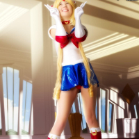 Cosplay girl Stacy is fighting evil by moonlight