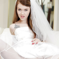 Pornstar Misha Cross spreads just married legs for shaved pussy fingering