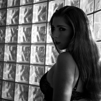 Alex is Artistic In BW as she Spreads It for You