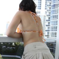 Amateur girlfriend Brooke Lee Adams shows her hot body outdoor