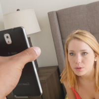 Dude blackmails Raylin Ann to check her holes