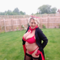 Busty Camilla Creampie showing off her red undies