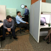 MILF with a HUGE tits Gangbanged by CoWorkers