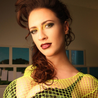 Lana Kendrick with erect Nipples in a Fishnet Top