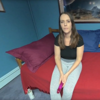 Curvy milf cutie Alisha Adams fucks her twat with a big pink vibrator in VR