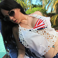 Kayla Kiss celebrates Independance Day by the pool