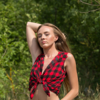 Andrea Sixth reveals beautiful sexy Body in Nature