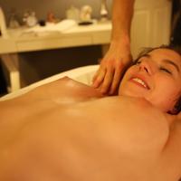 CeCe Capella enjoys a Massage after her Shower
