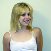 Sweet blonde teen Leah Luv loves the taste of cock
