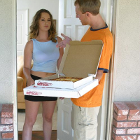 Pizza guys hunt for very tasty pussy of super hot milf Holly Day
