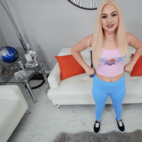 Petite blonde slut Aria Banks gets plugged with a king size dick