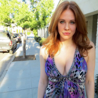 Maitland Ward braless showing huge cleavage while attending the Yuka Style salon