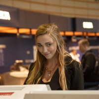 Blonde teen Kendra Sunderland teases you with her panties at an airport