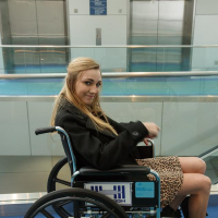Blonde teen Kendra Sunderland teases you with her panties at an airport