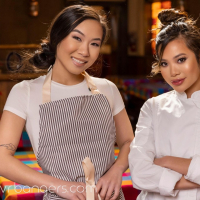 Gorgeous Asian cooks Kimmy Kimm Vina Skyy get banged in the kitchen in VR