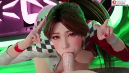 Mai Shiranui Hot Blowjob On Car
