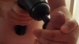 vibrator handjob cum