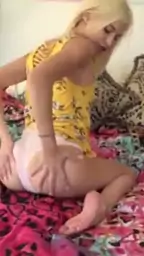 horny blonde dildo masturbating