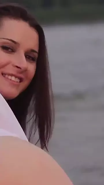 angel naked teases beach spice brunette incredible