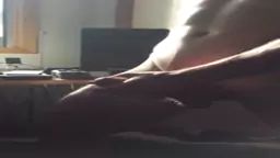 Muscular IT guy masturbating