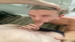 Sucking my big cock